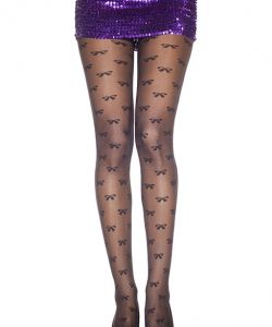 Bow-Print-Sheer-Spandex-Pantyhose