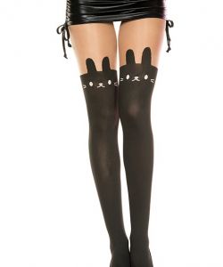 Bunny-Print-Spandex-Pantyhose
