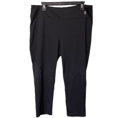 Fila? Black Workout Pants Stretch with Mesh at Knees Size XXL