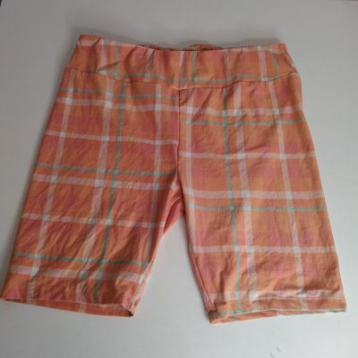 Feathers Shorts Women's XL Spandex Leggings Orange Running Gym Fitness