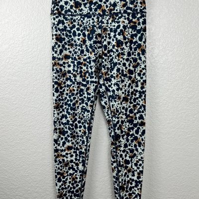 Sage Collective Womens Workout Athleisure Splatter Paint High Rise Leggings M