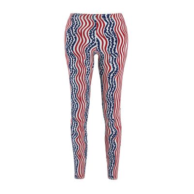 Leggings, Red White Blue Star Spangled Women's Casual Pants, NEW