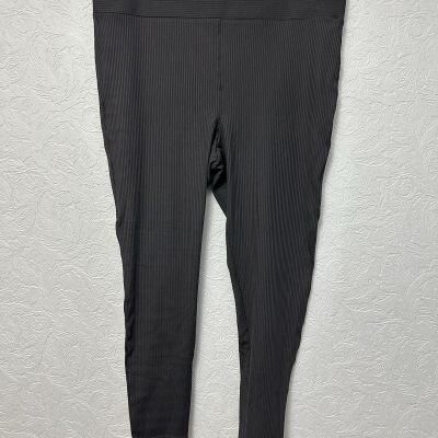 NWT LOFT Size XXL Black Ribbed Ponte Leggings Elastic Waist Comfort A32