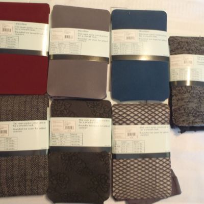 WILLOW BAY S M or L Control Top Fashion Tight Choice NWT Teal Wine Grey Tights
