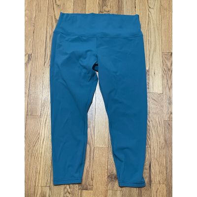 Athleta Transend 7/8 Tight Legging Teal High Rise Gym Workout Women's XL