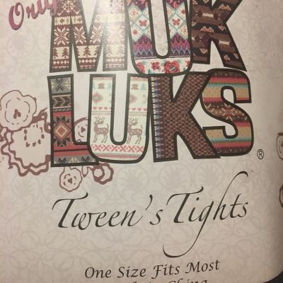 MUK LUKS 22787 Patterned Tights Gothic Warm cozy ?Purple One Size Fits Most