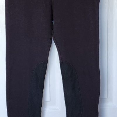 Unbranded Women's Equestrian Style Leggings Size Medium Deep Brown.