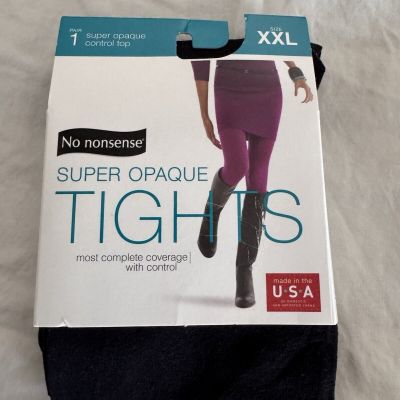 No Nonsense Super Opaque Tights Control Top Black Size XXL 1 Pair Base Layer