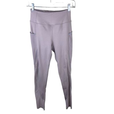 GYMSHARK Sheer Insert Leggings Pant Womens Size XS Purple Gym Workout Athletic