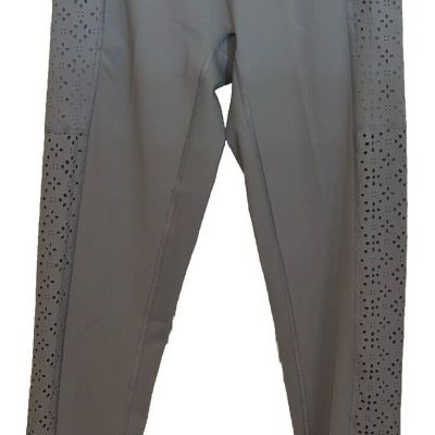 Aerie Move High-Waisted Lasercut 7/8 Leggings Size Medium Grey