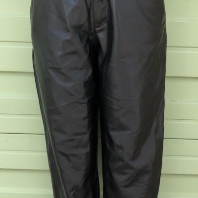 ZARA Black FAUX LEATHER SLOUCHY LEGGINGS  SIZE S  9815 251 800 #4051