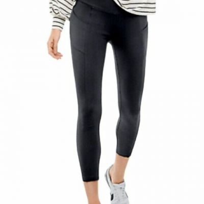 Cabi Women's Black Relax Cropped Pocket Leggings Ponte Knit Style# 5686 Size L