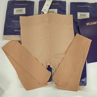 Lot of (5 pair) Empetua Ladies Nude/Biege Sz *2XL* Tear-Proof Shaping Tights NWT