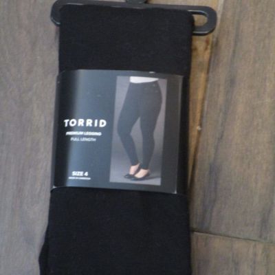 TORRID FULL LENGTH SIGNATURE WAIST BLACK PREMIUM LEGGINGS SIZE 4 (4X/ 26)