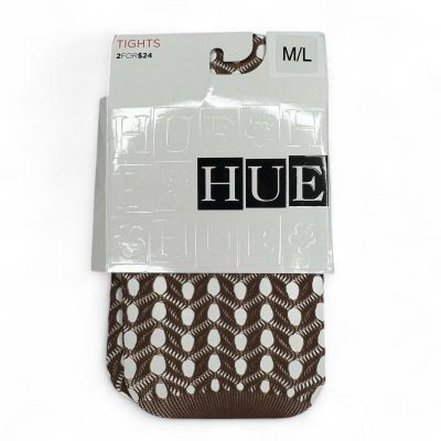 HUE Womens Openwork Net Tights Size M/L Auburn Brown U15827 - 1 Pair