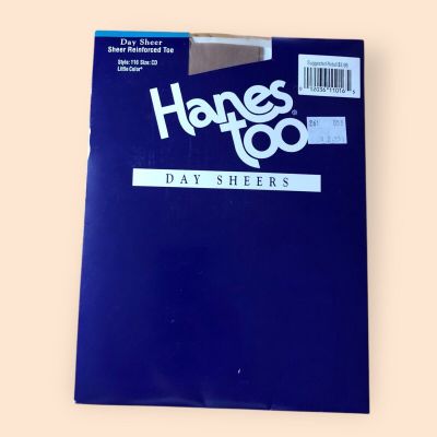 Hanes too Day Sheers NEW Sheer Hosiery Vintage 116 CD Little Color USA 1997