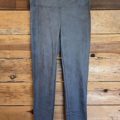 Seven 7 Faux Distressed Leather Look leggings women M Workout Jeggings Gray