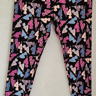 LuLaRoe Womens Legging Pants Size Tall & Curvy Multicolor 4 Sueded NEW