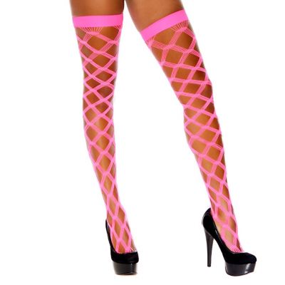 sexy ELEGANT MOMENTS strappy DIAMOND net 5-STRAP thigh HIGHS stockings PANTYHOSE