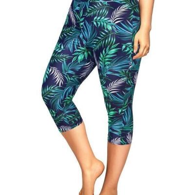 Floral workout leggings with built-in briefs / or as a swimsuit