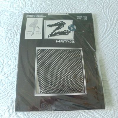 New Z Pantyhose Ladies Black Fishnet   Size S/M