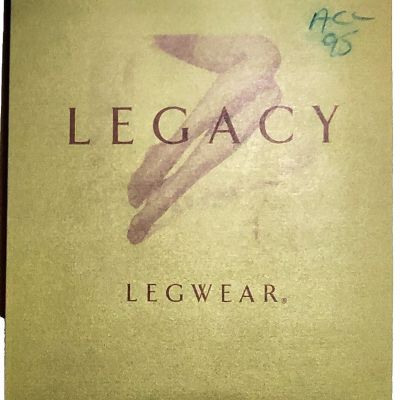 VTG Legacy Legwear Black Tights Control Top Microfiber Size E New In Pack A31857