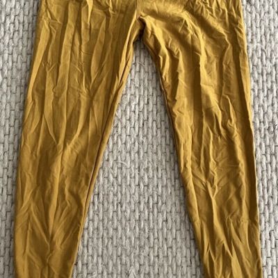 CUTE Lu La Roe Women's Leggings Yellow Yoga One Size Workout Exercise Pants