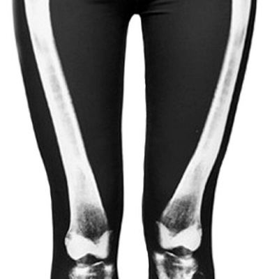 Fashion Digital 3D Printed Leggings for Women - Regular & Large Bone Design