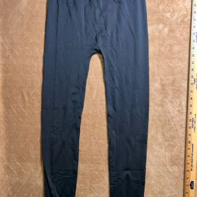 Yelete Women Plus Size Solid Gray Stretch Leggings (Z)