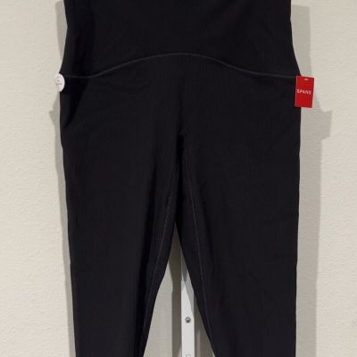 NEW Spanx 50330R BB Contour Rib 7/8 Leggings in Black Size 2X