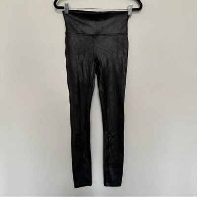 Spanx faux leather leggings women’s size s small black style 2437