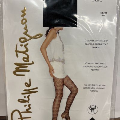 Philippe Matignon Fashion Tights (Black, Size M/L)