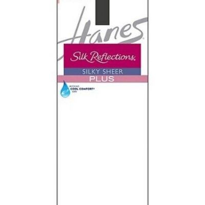 Hanes Silk Reflections Plus Knee Highs Tights Enhanced Toe 2-Pack