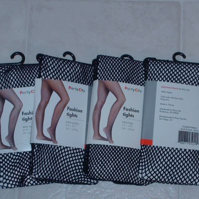 BODYWEAR PARTY CITY BLACK FISHNET TIGHTS STOCKING PANTYHOSE ADULT CHILD S M L XL