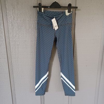 Tory Burch Weightless Printed Chevron 7/8 Legging Size S Athleisure High Rise