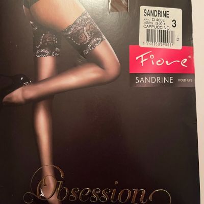 Fiore Sandrine  Stockings Obsession Size 3 Cappuccino