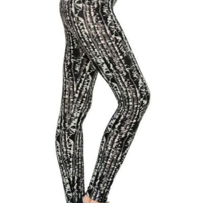 FASHNZFAB Women's Yoga Style Banded Lined Tie Dye Printed Knit Legging With