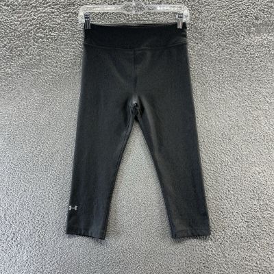 Under Armour Leggings Women's Small Gray Heat Gear Crop Compression Pants Size S