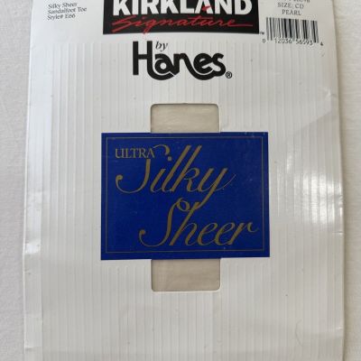 Vintage Kirkland Signature By Hanes Pantyhose Silky Sheer Size CD Pearl Color