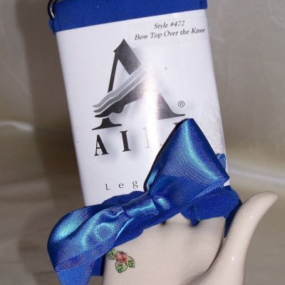 Aire Over the Knee Stockings with Bow Top, Asst. Colors, NWT