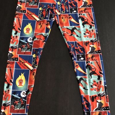 Lularoe OS INCREDIBLES Disney Sz S/M Small Leggings