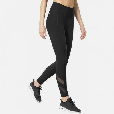 MONDETTA Women's Active Leggings Athletic Pocket High Waist (Black, S) NWD