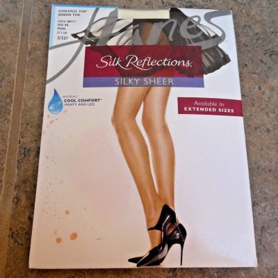 Hanes AB Pearl Pantyhose Silk Reflections Sheer Toe Control Top Q00717
