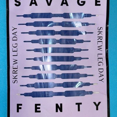 Savage X Fenty Skrew Leg Day Thigh High Stockings Purple Rain The Dye XS/S