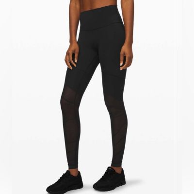 Lululemon sheer will high rise tight black size 4