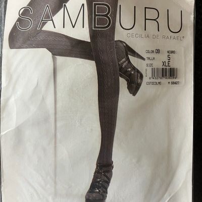 Cecilia de Rafael Samburu RIB RIBBED Black Tights Small S Italy