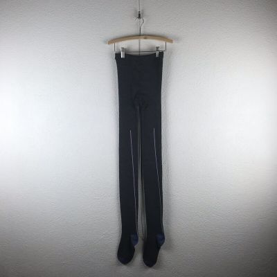 Anthropologie l S/M Tintoretta Heathered Gray Retro Lavender Back Seam Tights