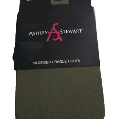 Ashley Stewart - 50 Denier Oraque Tights. Olive Green In Color. Size EE. New!