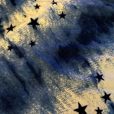 LulaRoe Blue/White Tie Dye With Stars Leggings TC NWOT