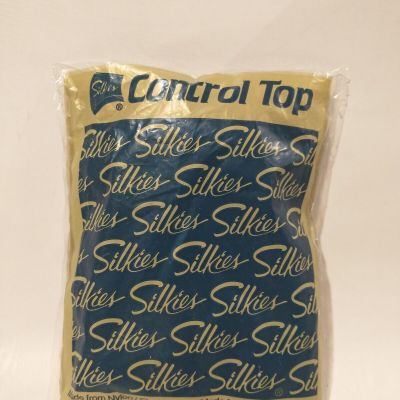 Vintage Silkies Control Top Medium Beige Pantyhose With Support Legs New 722